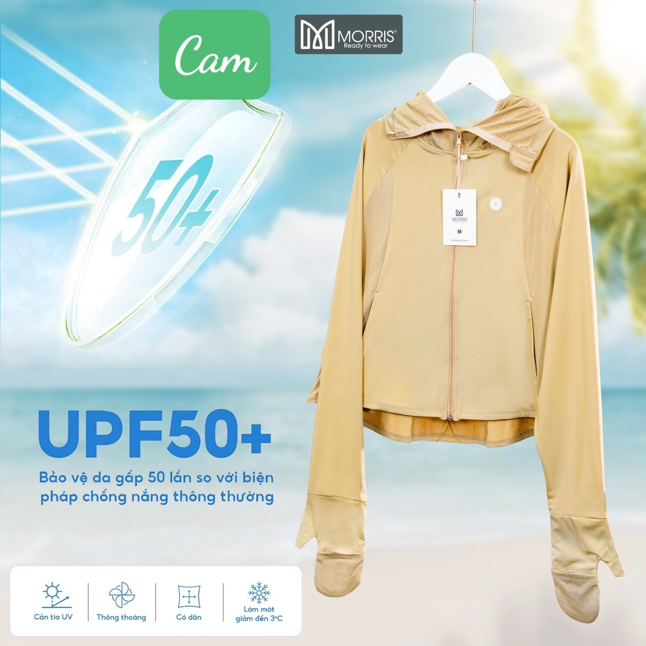 24HAVN06.223 - ÁO CHỐNG NẮNG MORRIS CÁNH DƠI