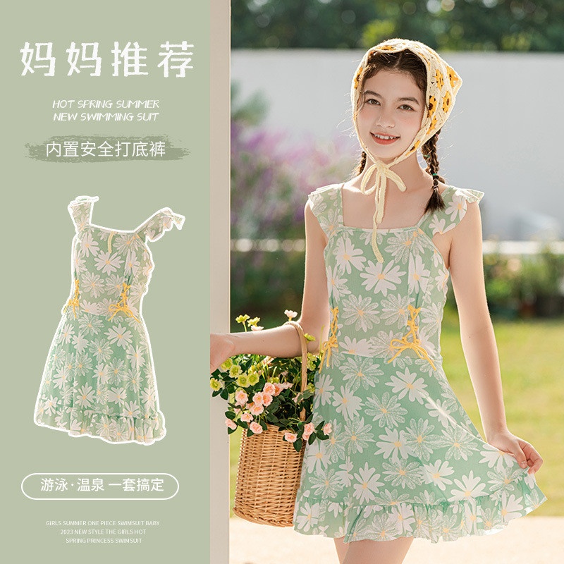24HH223.11- VÁY BƠI LIỀN MẢNH HOẠ TIẾT HOA