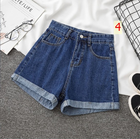 24HH223.15- 🅾️QUẦN SHORT JEAN CẠP CAO NỮ