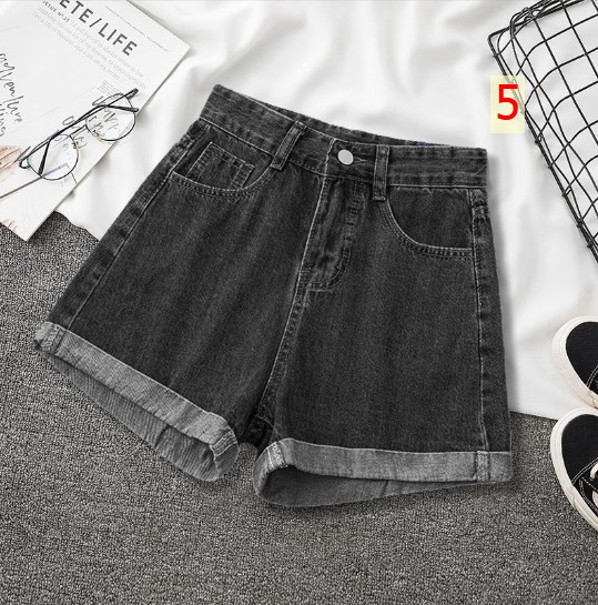 24HH223.15- 🅾️QUẦN SHORT JEAN CẠP CAO NỮ