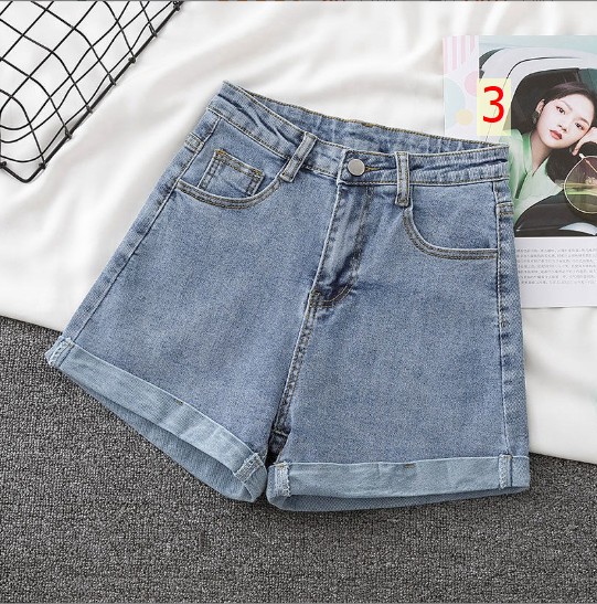 24HH223.15- 🅾️QUẦN SHORT JEAN CẠP CAO NỮ