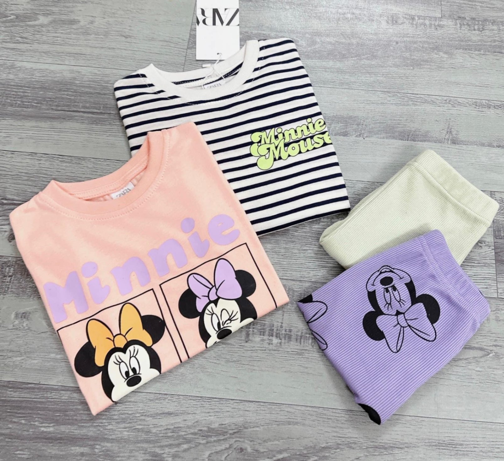 24HAVN04.233 - SET 2 BỘ MICKEY MINNIE MIX QUẦN LG BÉ GÁI