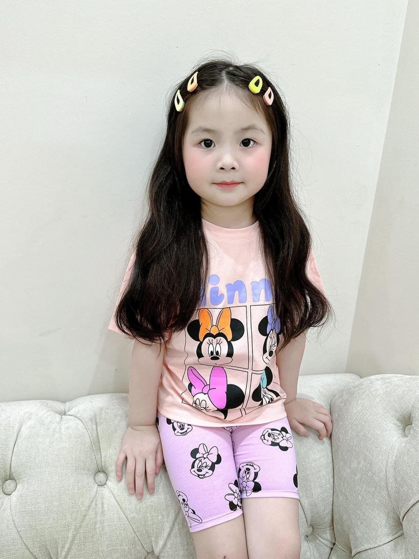 24HAVN04.233 - SET 2 BỘ MICKEY MINNIE MIX QUẦN LG BÉ GÁI