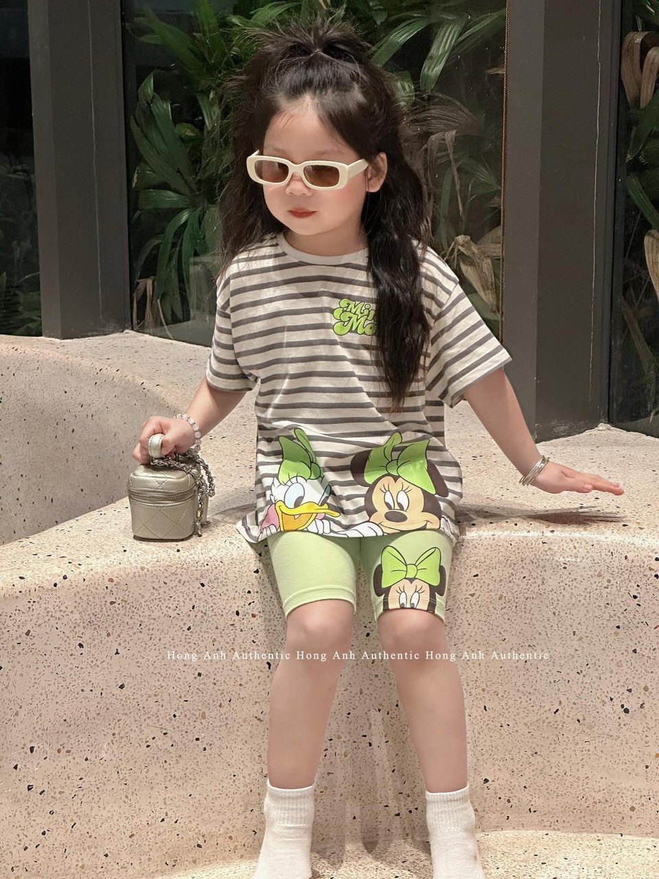 24HAVN04.233 - SET 2 BỘ MICKEY MINNIE MIX QUẦN LG BÉ GÁI