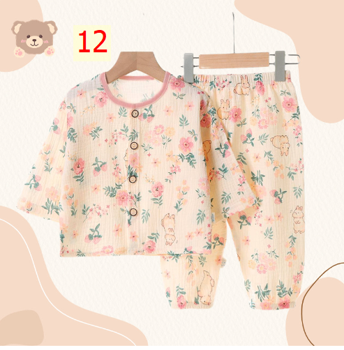 24HA233.08 - BỘ DÀI TAY ĐIỀU HOÀ XÔ MUSLIN