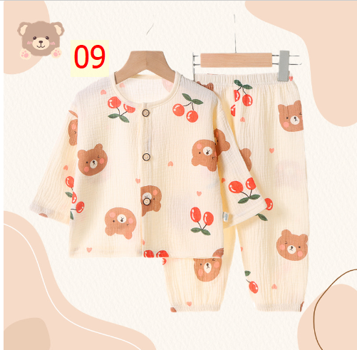 24HA233.08 - BỘ DÀI TAY ĐIỀU HOÀ XÔ MUSLIN