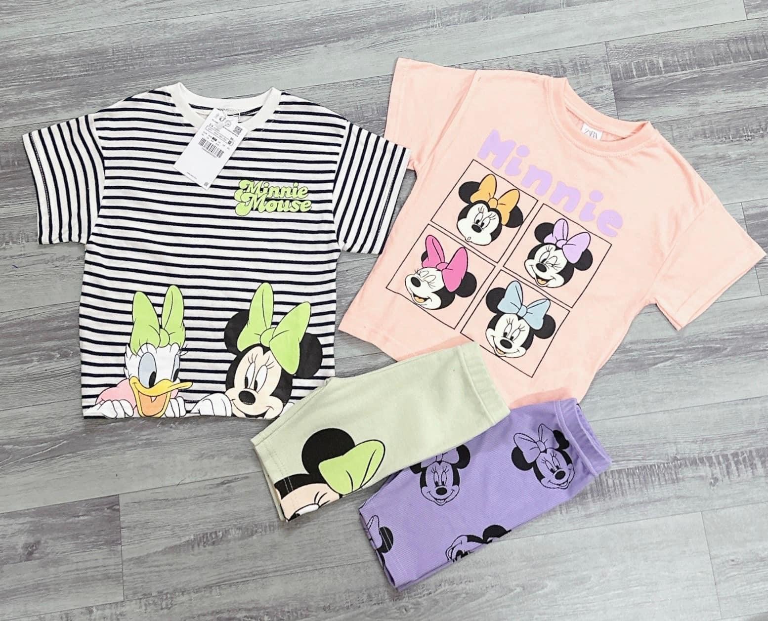 24HAVN04.233 - SET 2 BỘ MICKEY MINNIE MIX QUẦN LG BÉ GÁI