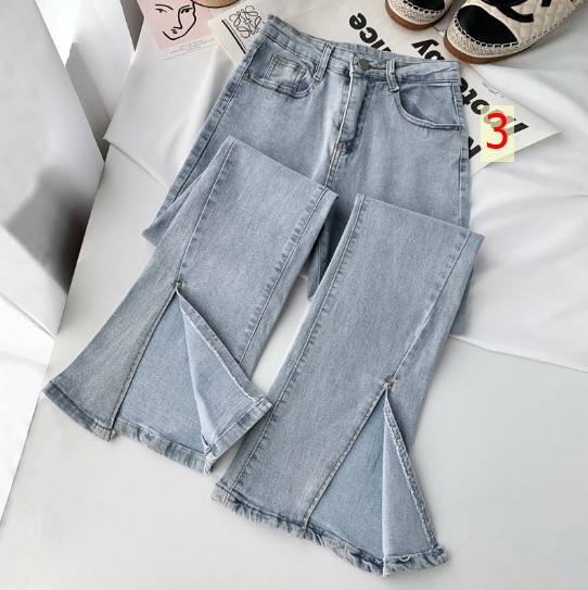 24HH243.01 - QUẦN JEAN XẺ ỐNG.