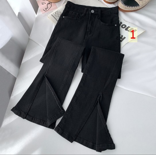 24HH243.01 - QUẦN JEAN XẺ ỐNG.