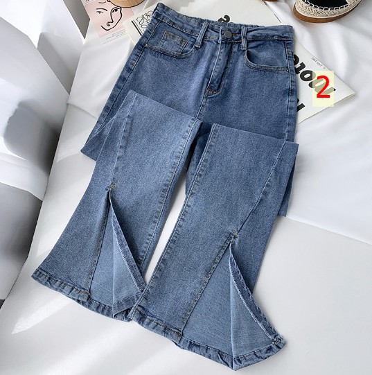 24HH243.01 - QUẦN JEAN XẺ ỐNG.