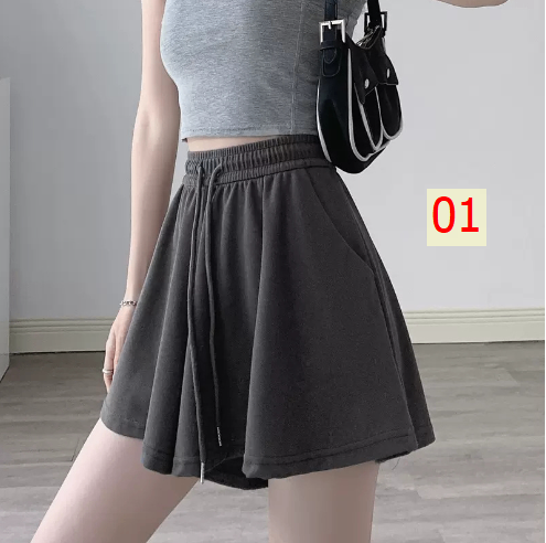 24HA253.02 - QUẦN SHORT ỐNG RỘNG NỮ