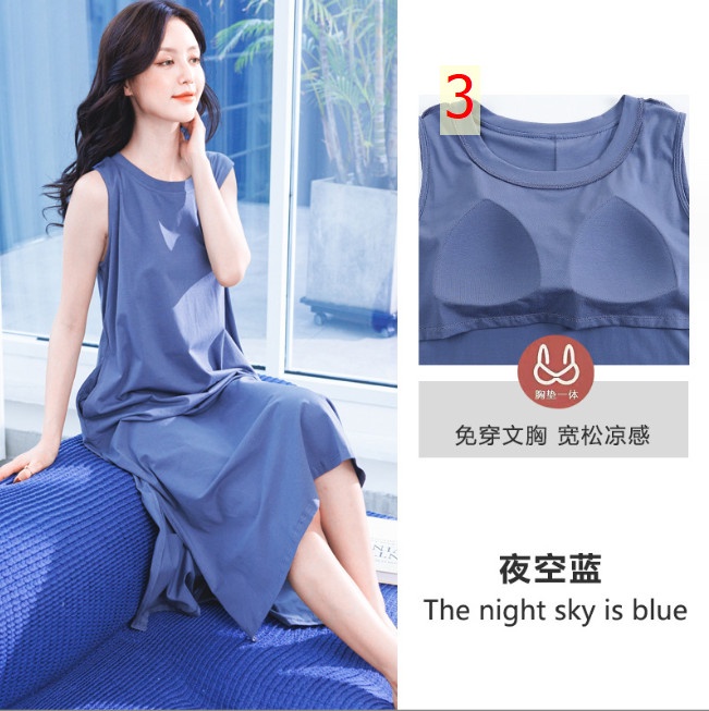 24HH263.05 - VÁY XUÔNG COTTON KEM BRA