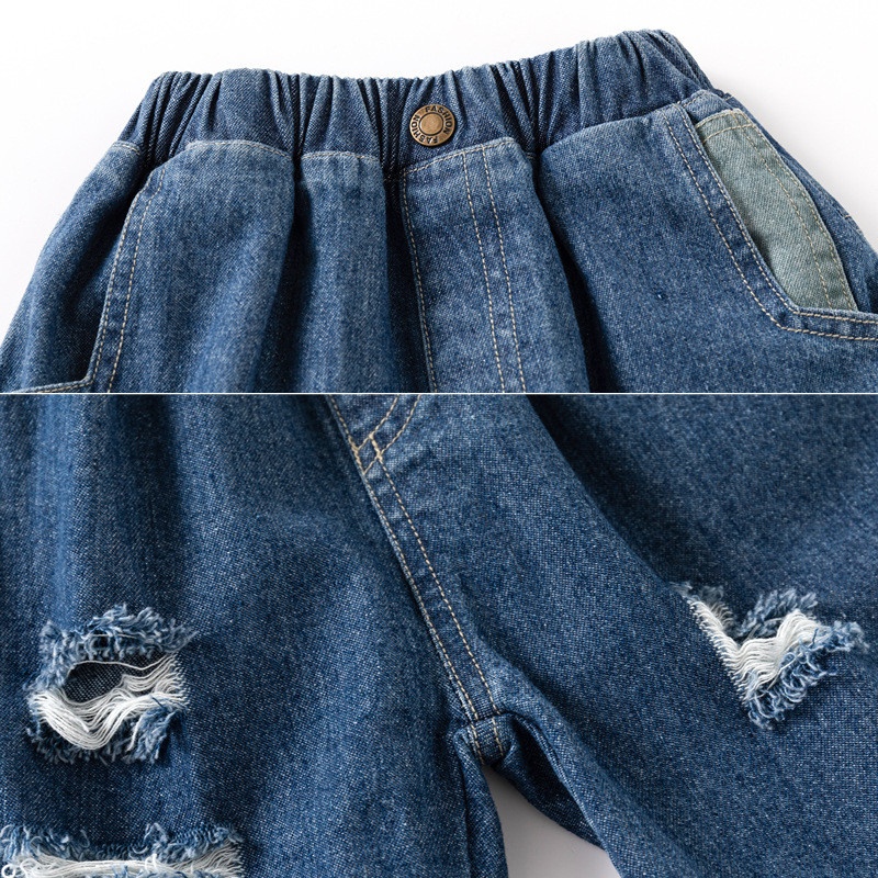 24HH263.09- QUẦN SHORT RÁCH BÉ TRAI - WAPPY