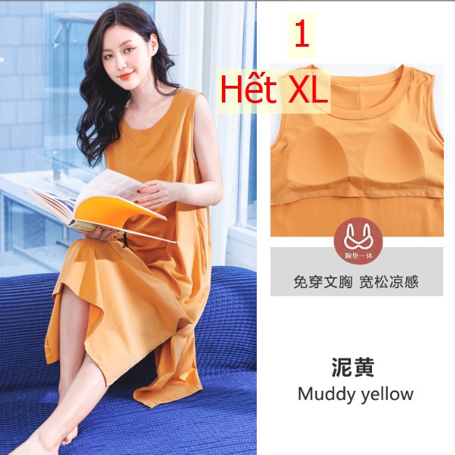 24HH263.05 - VÁY XUÔNG COTTON KEM BRA