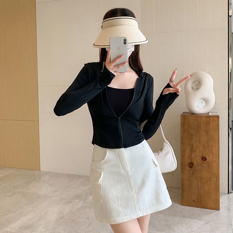 24HH273.11 - ÁO KHOÁC CHỐNG NẮNG DÁNG NGẮN