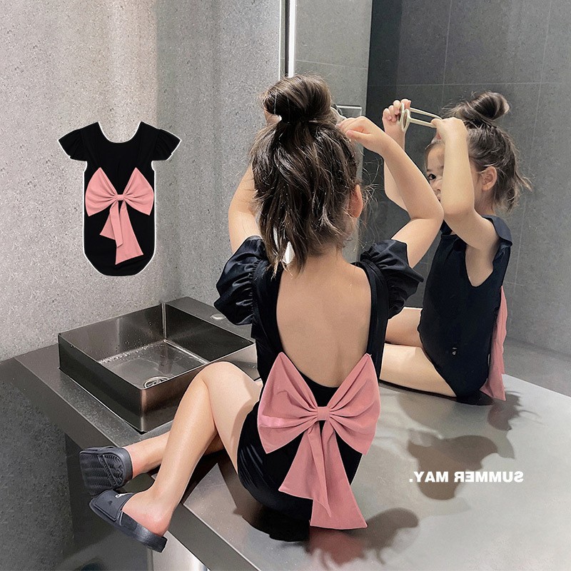 24HA293.02 - BIKINI PHỐI NƠ LƯNG CHO BÉ GÁI