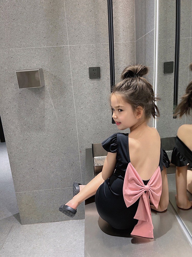 24HA293.02 - BIKINI PHỐI NƠ LƯNG CHO BÉ GÁI