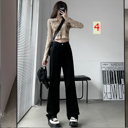 24HH283.08 - JEANS ỐNG SUÔNG CẠP CAO