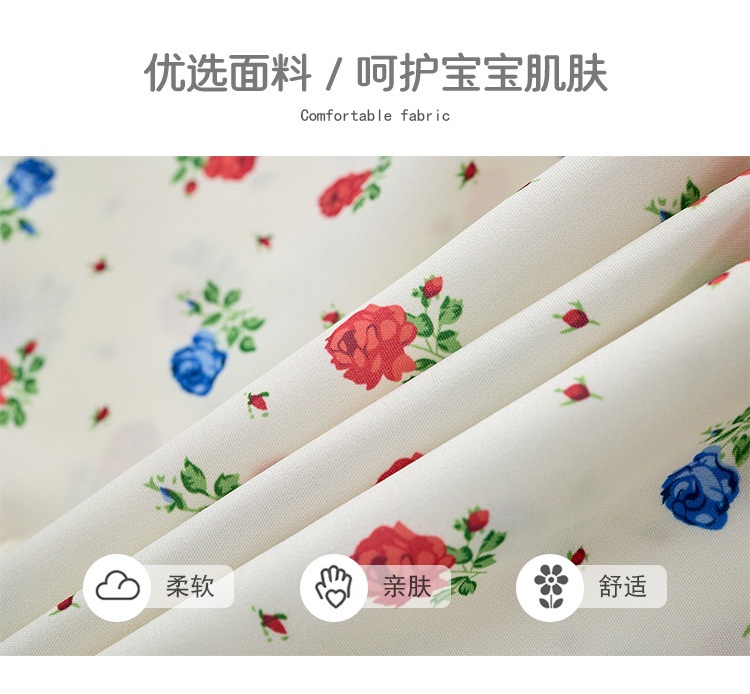 24HA283.01 - VÁY HOA TAY BỒNG BÉ GÁI