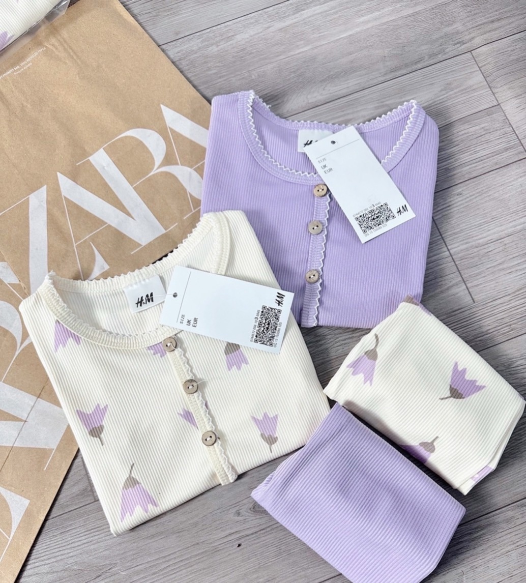 24HAVN01.283 - SÉT 2 BỘ TĂM CỘC TAY TIỂU THƯ PASTEL