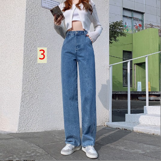 24HH283.08 - JEANS ỐNG SUÔNG CẠP CAO