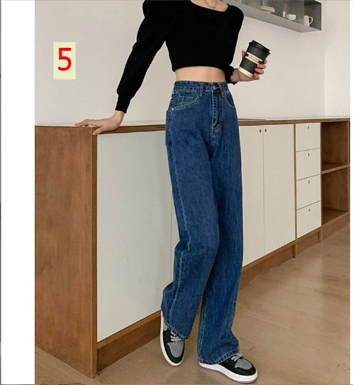 24HH283.08 - JEANS ỐNG SUÔNG CẠP CAO