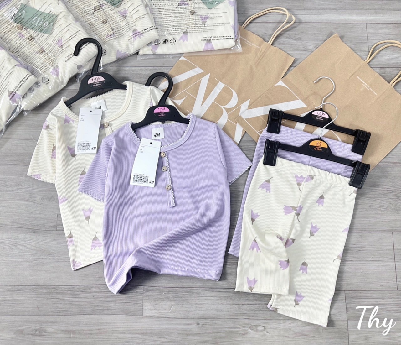 24HAVN01.283 - SÉT 2 BỘ TĂM CỘC TAY TIỂU THƯ PASTEL