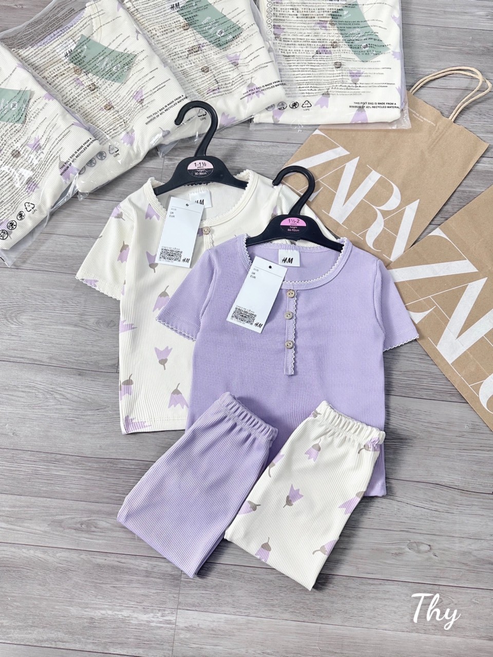 24HAVN01.283 - SÉT 2 BỘ TĂM CỘC TAY TIỂU THƯ PASTEL