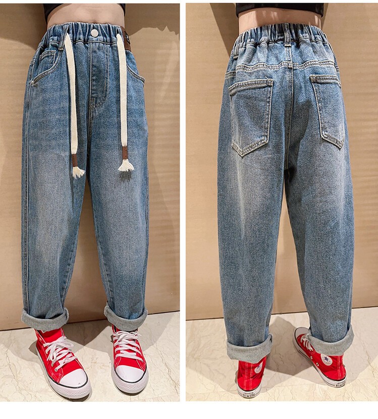 24HA293.05 - QUẦN BAGGY JEAN BÉ GÁI SZ ĐẠI