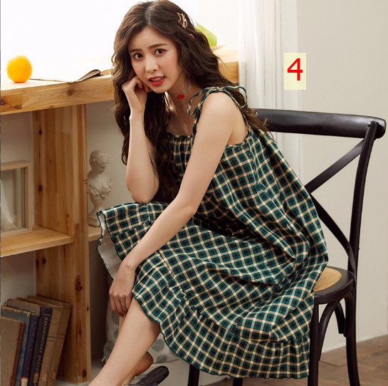 24HH313.07 - VÁY 2 DÂY MẶC NHÀ
