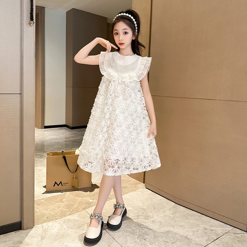24HA14.13 - VÁY BÉ GÁI SIZE ĐẠI ĐÍNH NGỌC