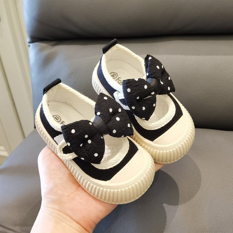 24HH14.04 - GIÀY VẢI NƠ BÉ GÁI