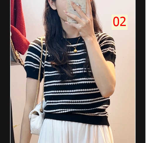 24HA24.04 - ÁO LEN MONTEGHI KẺ NGANG