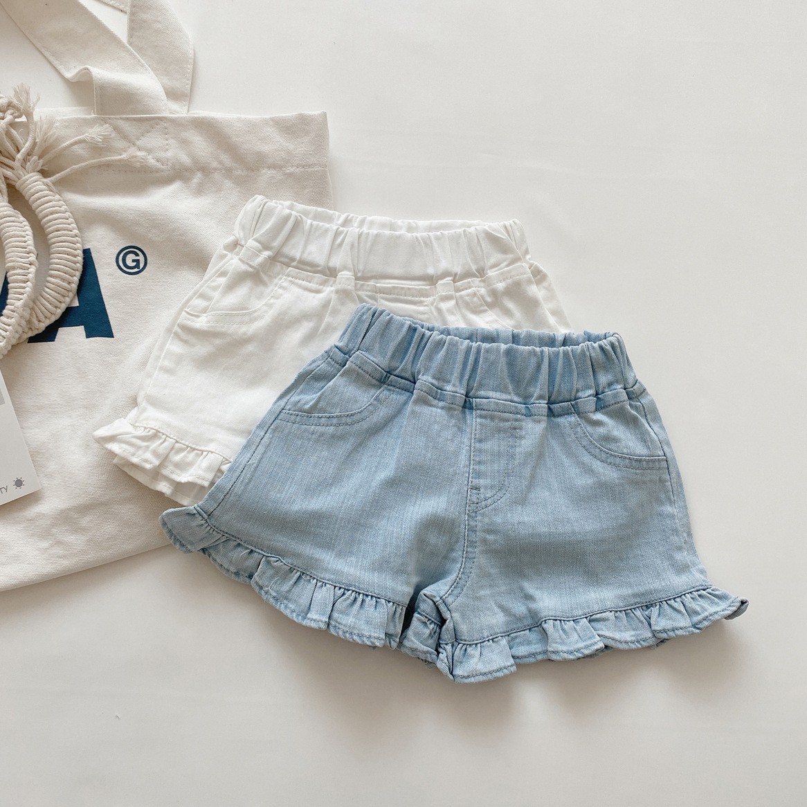 24HA24.09 - QUẦN SHORT DENIM 2 MÀU BÉ GÁI