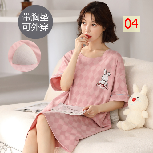 24HH24.10 - VÁY COTTON NỮ CỘC TAY CÓ ĐỆM NGỰC