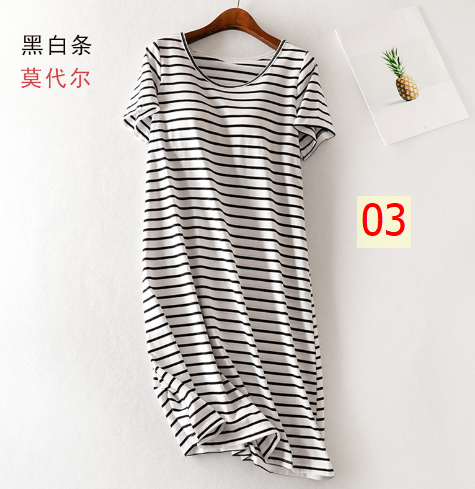 24HH24.12 - VÁY CỘC TAY MẶC NHÀ KÈM ĐỆM NGỰC