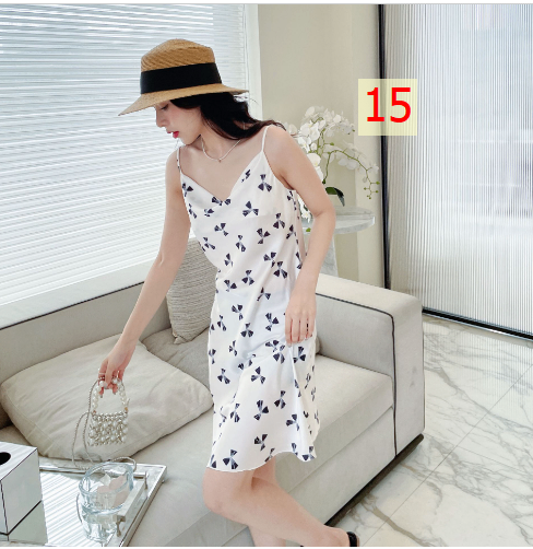 24HH24.09 - VÁY LỤA 2 DÂY QCCC