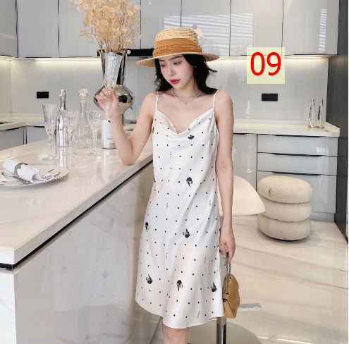 24HH24.09 - VÁY LỤA 2 DÂY QCCC