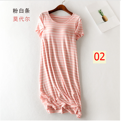 24HH24.12 - VÁY CỘC TAY MẶC NHÀ KÈM ĐỆM NGỰC