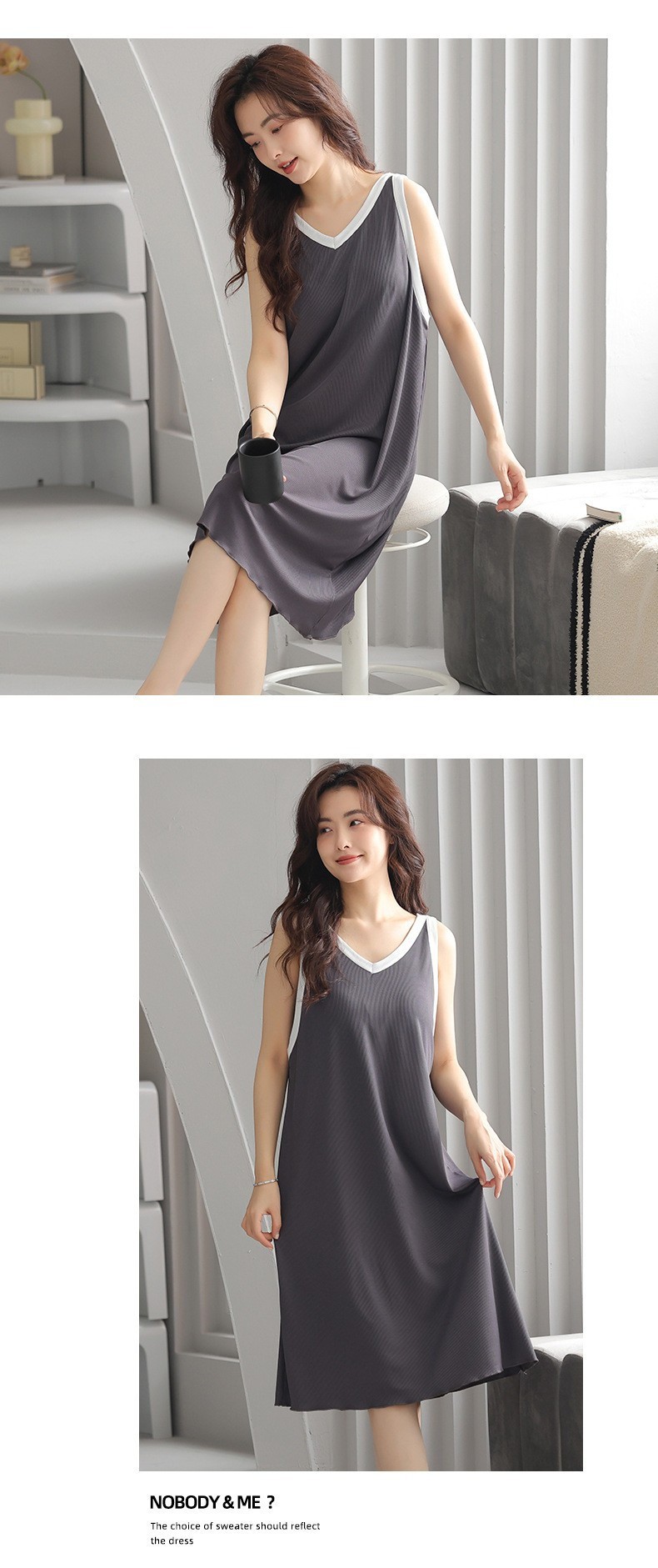 24HH44.03 - VÁY NGỦ 2 DÂY NỮ