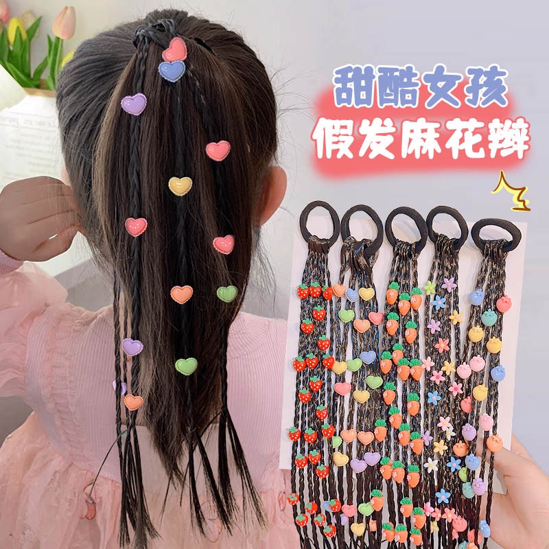 24HA44.18 - SET 2 BÍM TÓC ĐÍNH HOẠ TIẾT BÉ GÁI