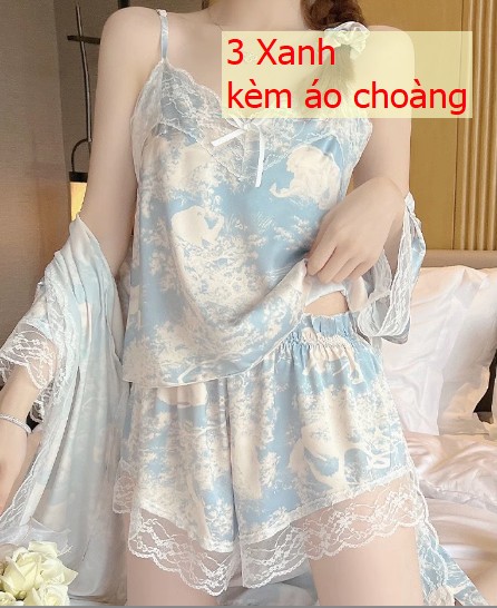 24HH64.07 - BỘ LỤA 2 DÂY LOANG MẪU MỚI