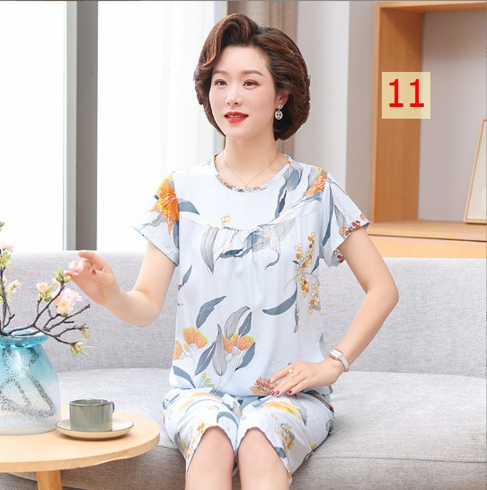24HH74.01 - BỘ LANH COTTON HOA QCCC CHO BÀ/CHO MẸ