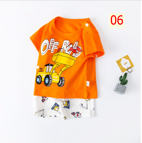 24HA74.06 - SET 2 BỘ MẶC NHÀ COTTON CHO BÉ