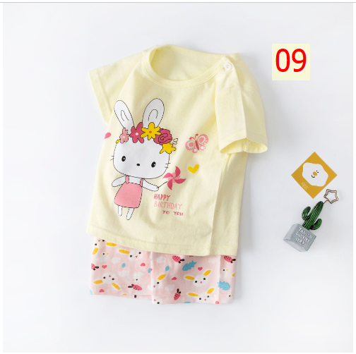 24HA74.06 - SET 2 BỘ MẶC NHÀ COTTON CHO BÉ