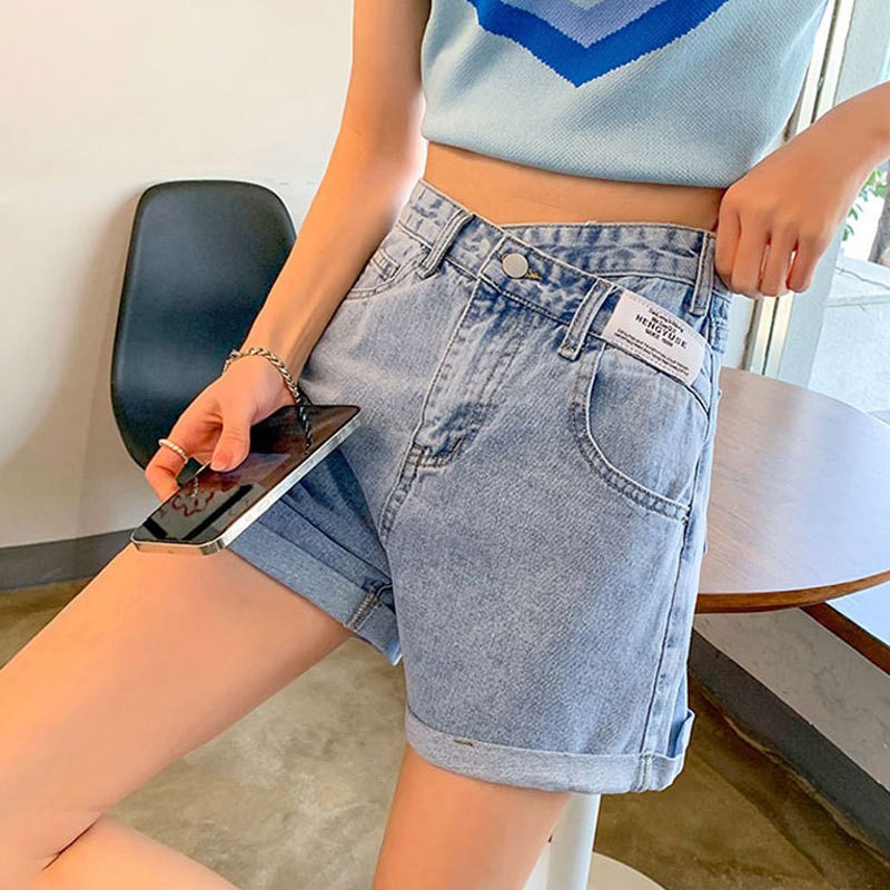 24HH74.03 - SHORT JEAN CẠP CHÉO