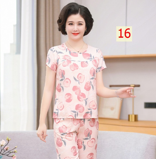 24HH74.01 - BỘ LANH COTTON HOA QCCC CHO BÀ/CHO MẸ