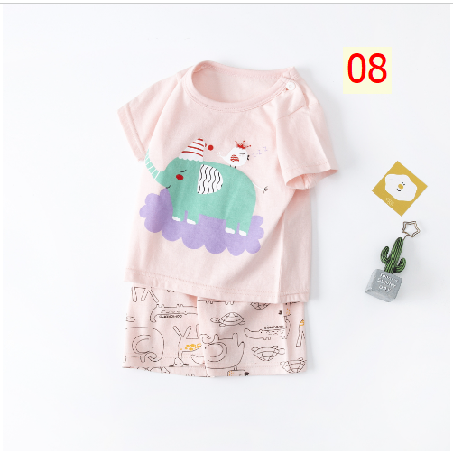 24HA74.06 - SET 2 BỘ MẶC NHÀ COTTON CHO BÉ