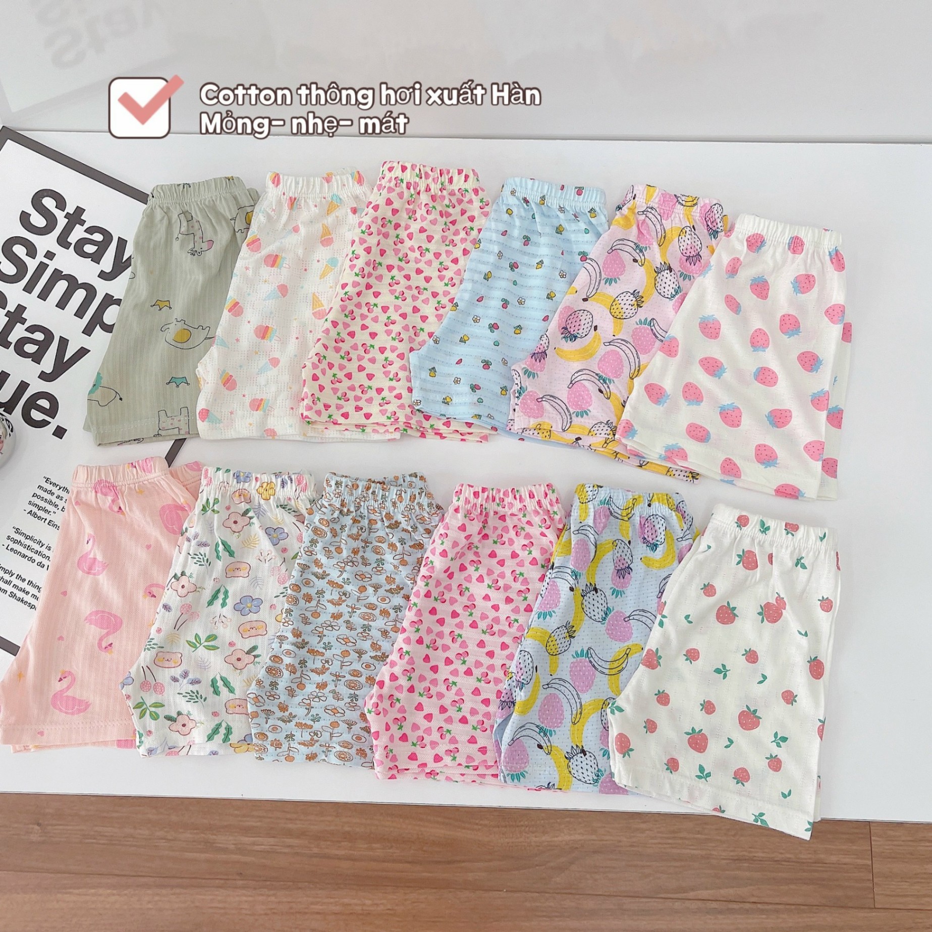 24HAVN03.144 - SET 10 QUẦN THÔNG HƠI BỎ BỈM BÉ GÁI