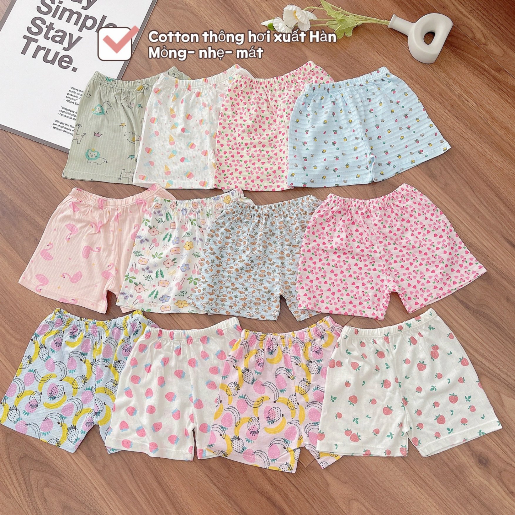 24HAVN03.144 - SET 10 QUẦN THÔNG HƠI BỎ BỈM BÉ GÁI